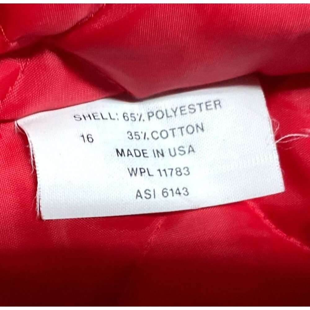 Vtg Weinstock Conestoga Red Corduroy Bomber Jacket Sz L USA Made Quilted Liner - Picture 6 of 6